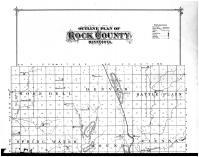 Rock County Outline Map - Above, Rock County 1886
